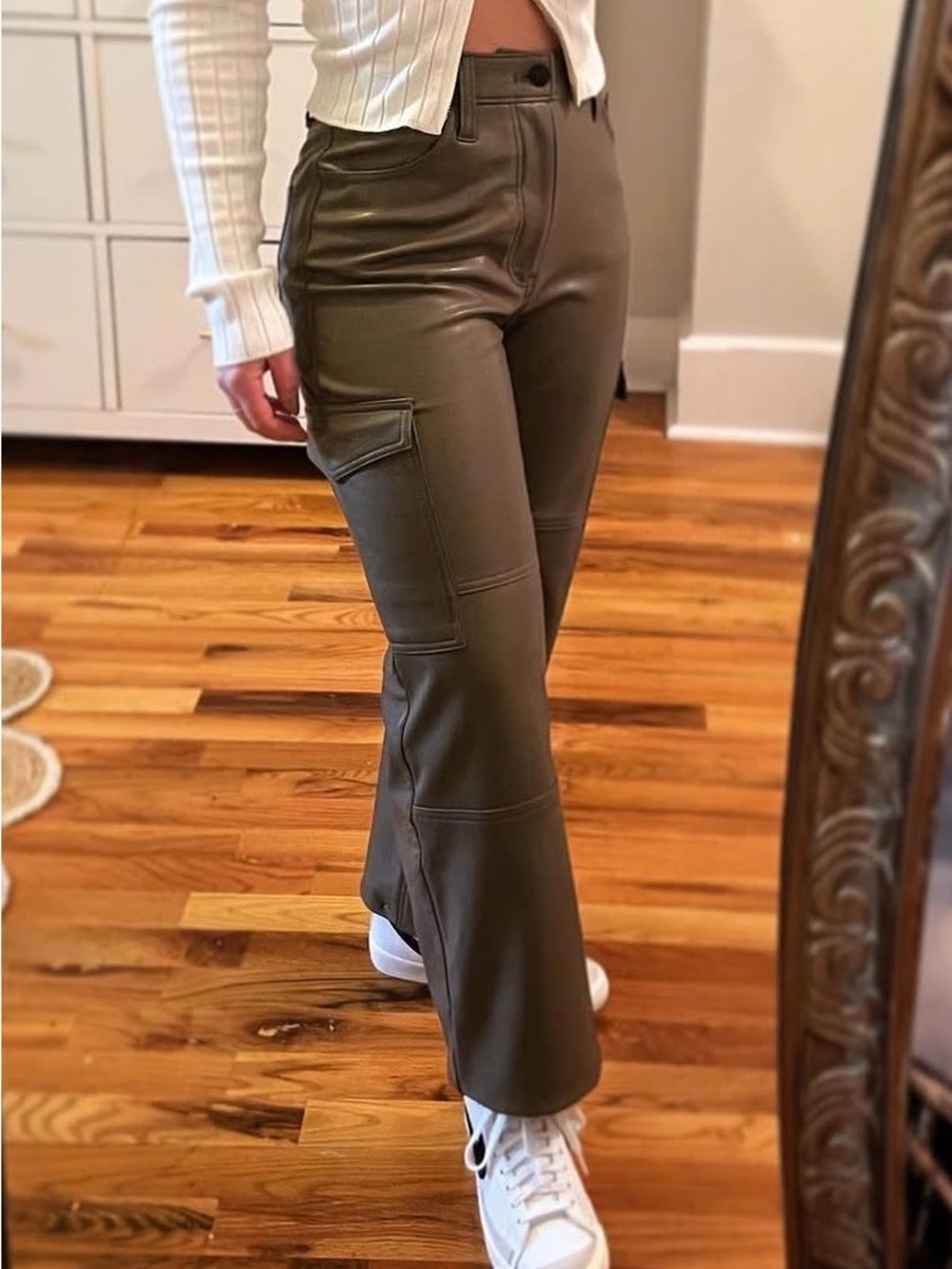 Abercrombie & Fitch Cargo Faux-Leather Pants